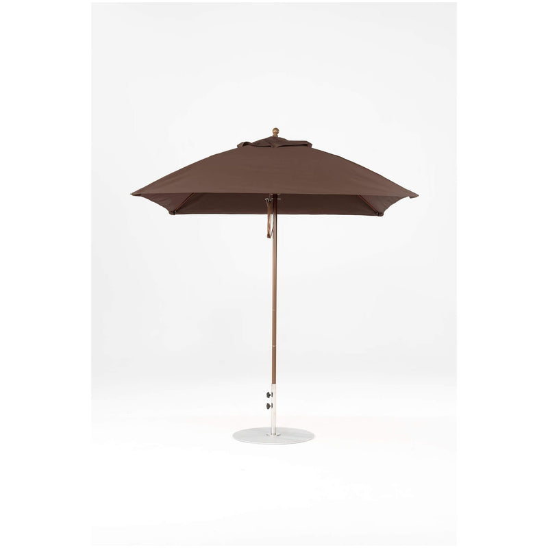 7.5 Ft Square Frankford Patio Umbrella- Pulley Lift- Matte Bronze Frame