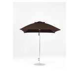 7.5 Ft Square Frankford Patio Umbrella- Pulley Lift- Matte Silver Frame