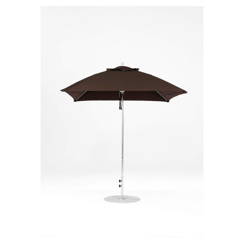 7.5 Ft Square Frankford Patio Umbrella- Pulley Lift- Matte Silver Frame