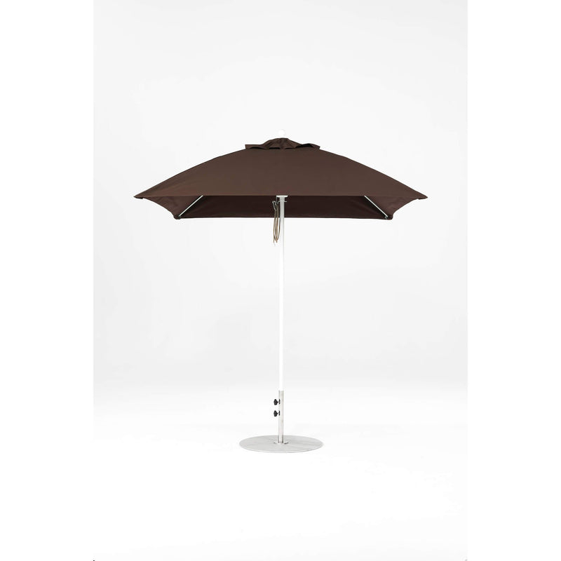 7.5 Ft Square Frankford Patio Umbrella- Pulley Lift- Matte White Frame