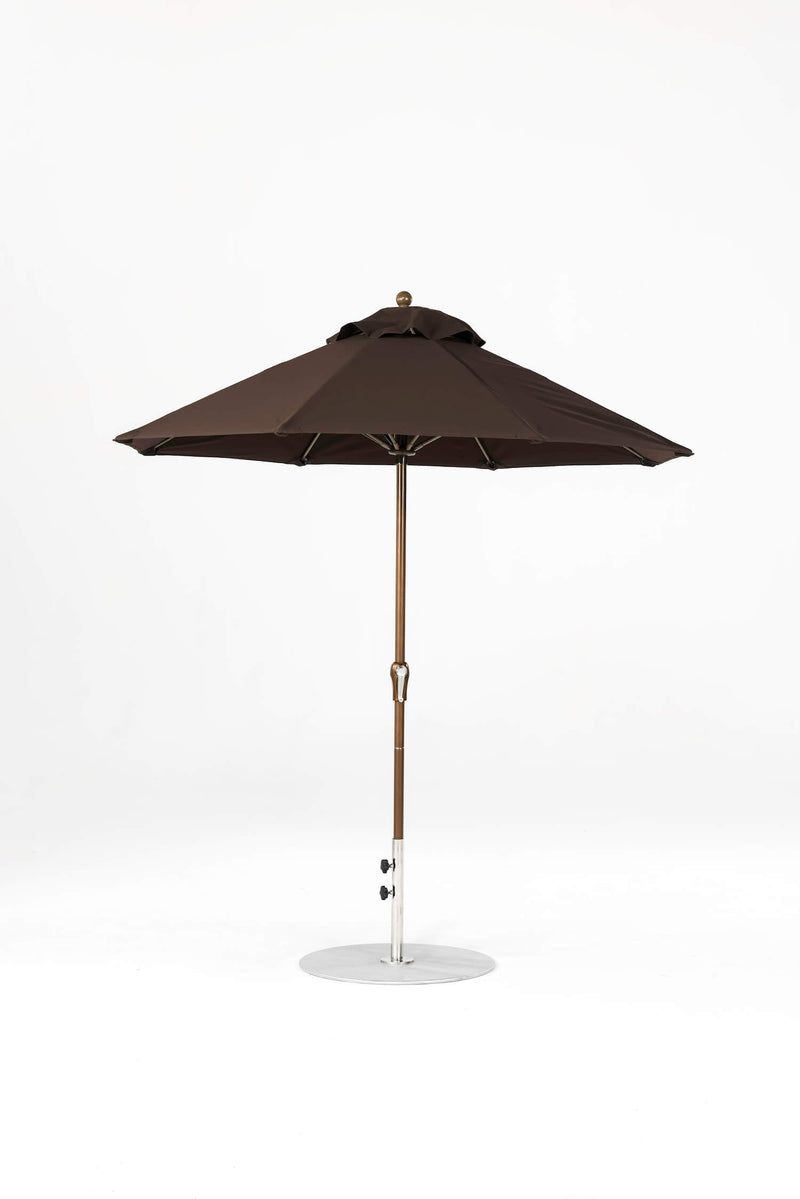 7.5 Ft Octagonal Frankford Patio Umbrella- Crank Lift- Matte Bronze Frame