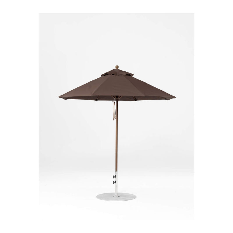 7.5 Ft Octagonal Frankford Patio Umbrella- Pulley Lift- Matte Bronze Frame