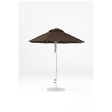7.5 Ft Octagonal Frankford Patio Umbrella- Pulley Lift- Polished Silver Anodized Frame
