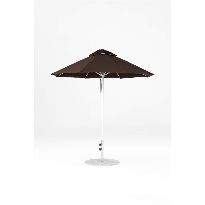 7.5 Ft Octagonal Frankford Patio Umbrella- Pulley Lift- Matte White Frame