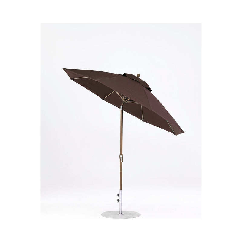 9 Ft Octagonal Frankford Patio Umbrella- Crank Auto-Tilt- Matte Bronze Frame