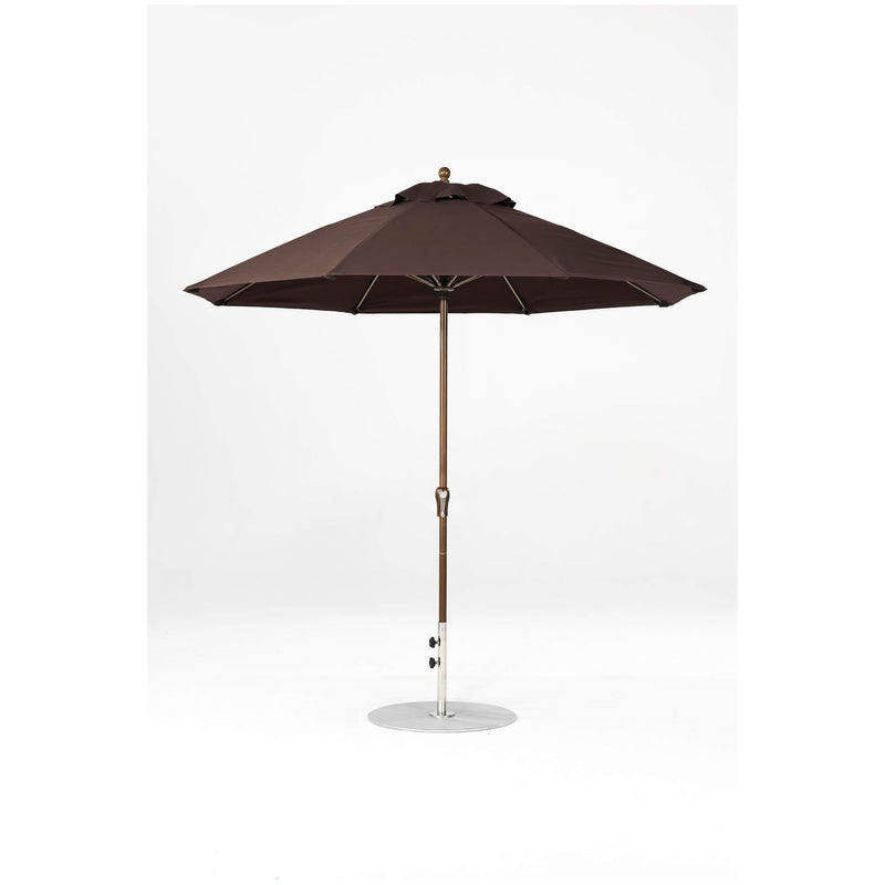9 Ft Octagonal Frankford Patio Umbrella- Crank Lift- Matte Bronze Frame