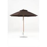 9 Ft Octagonal Frankford Patio Umbrella- Pulley Lift- Wood Grain Frame