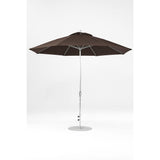 11 Ft Octagonal Frankford Patio Umbrella- Crank Lift- Polished Silver Anodized Frame