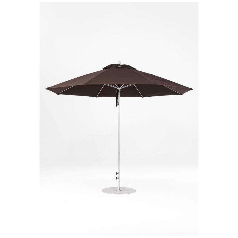 11 Ft Octagonal Frankford Patio Umbrella- Pulley Lift- Matte Silver Frame