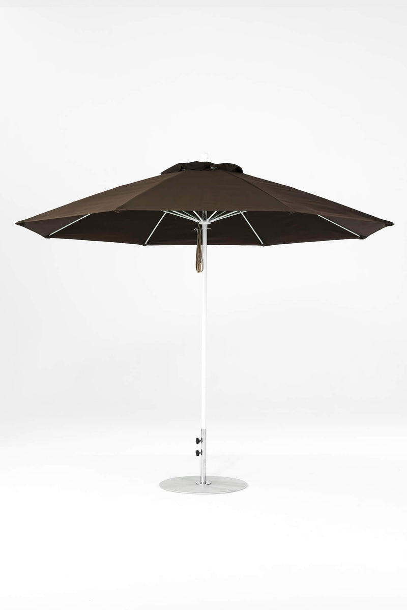 11 Ft Octagonal Frankford Patio Umbrella- Pulley Lift- Matte White Frame