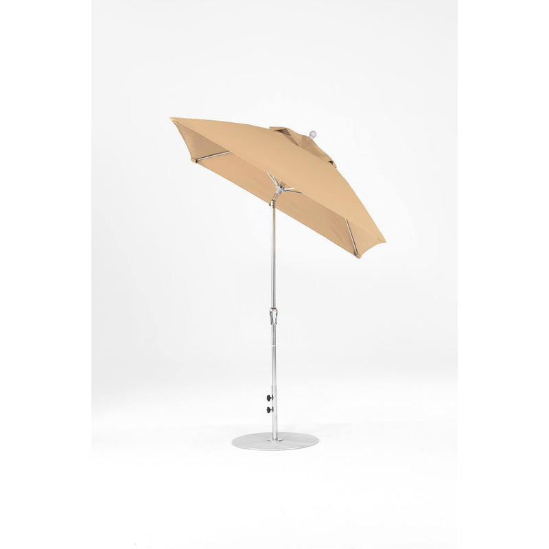 6.5 Ft Frankford Square Patio Umbrella- Crank Auto-Tilt- Matte Silver Frame