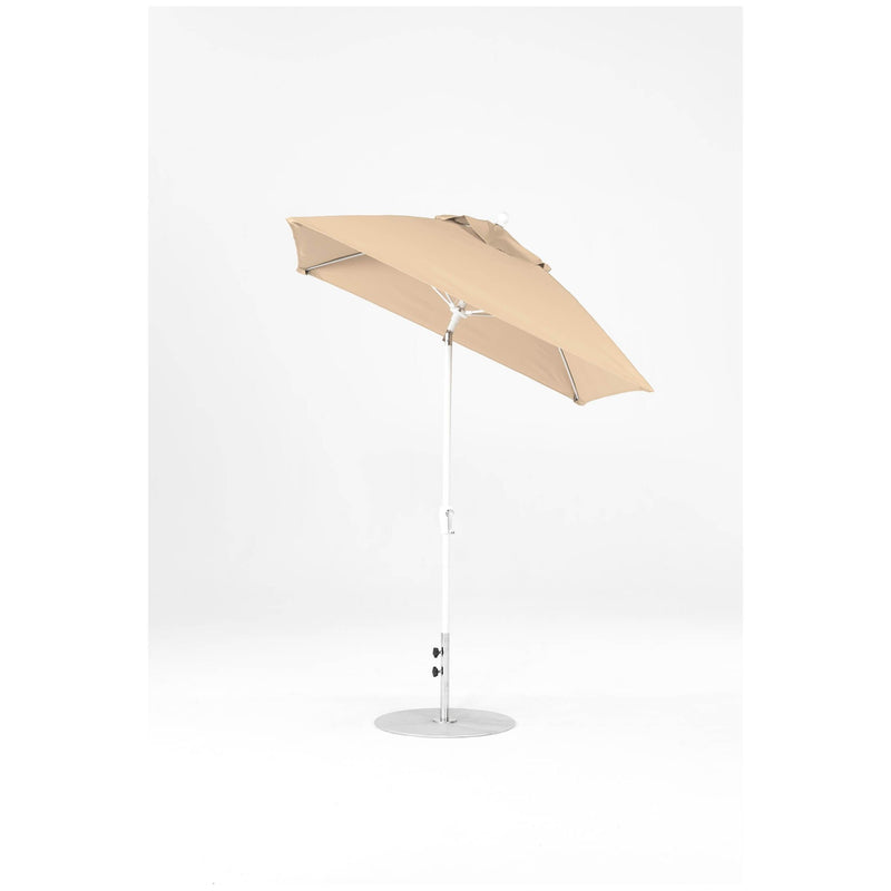 6.5 Ft Frankford Square Patio Umbrella- Crank Auto-Tilt- Matte White Frame