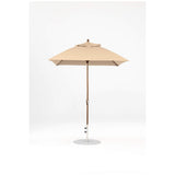 6.5 Ft Square Frankford Patio Umbrella- Crank Lift- Matte Bronze Frame