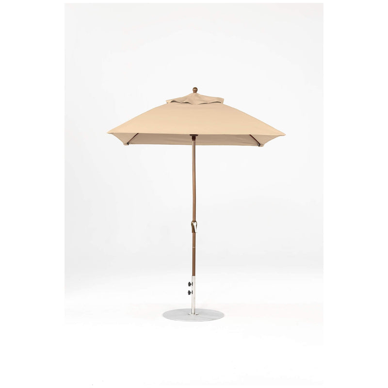 6.5 Ft Square Frankford Patio Umbrella- Crank Lift- Matte Bronze Frame