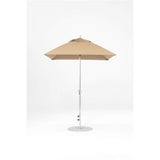 6.5 Ft Square Frankford Outdoor Patio Umbrella- Crank Lift- Matte Silver Frame