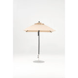 6.5 Ft Square Frankford Patio Umbrella- Pulley Lift- Matte Black Frame