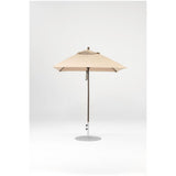 6.5 Ft Square Frankford Patio Umbrella- Pulley Lift- Matte Bronze Frame
