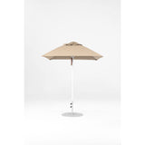 6.5 Ft Square Frankford Patio Umbrella- Pulley Lift- Matte White Frame