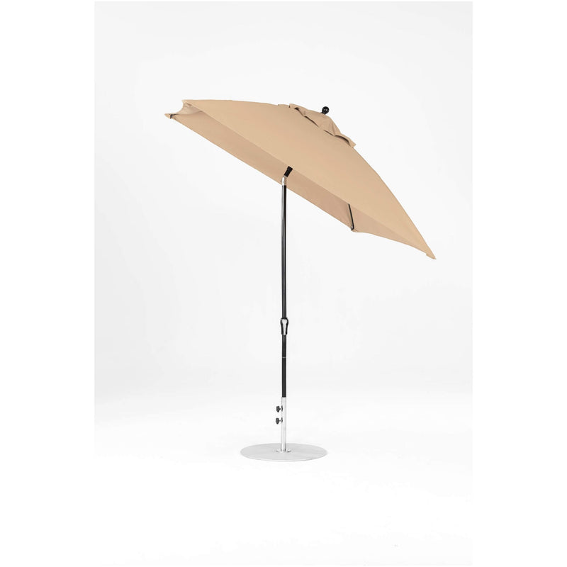 7.5 Ft Frankford Square Patio Umbrella- Crank Auto-Tilt- Matte Black Frame
