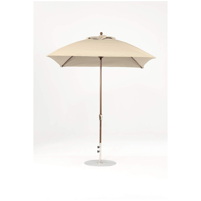 7.5 Ft Square Frankford Patio Umbrella- Crank Lift- Matte Bronze Frame