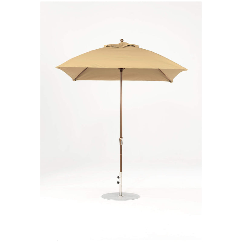 7.5 Ft Square Frankford Patio Umbrella- Crank Lift- Matte Bronze Frame