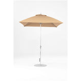 7.5 Ft Square Frankford Patio Umbrella- Crank Lift- Polished Silver Anodized Frame