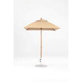 6.5 Ft Square Frankford Patio Umbrella- Crank Lift- Wood Grain Frame