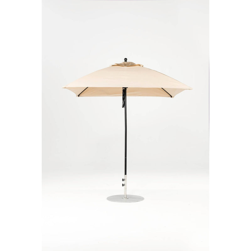 7.5 Ft Square Frankford Patio Umbrella- Pulley Lift- Matte Black Frame