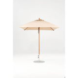 7.5 Ft Square Frankford Patio Umbrella- Pulley Lift- Wood Grain Frame