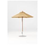 7.5 Ft Octagonal Frankford Patio Umbrella- Pulley Lift- Wood Grain Frame