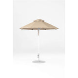 7.5 Ft Octagonal Frankford Patio Umbrella- Pulley Lift- Matte White Frame