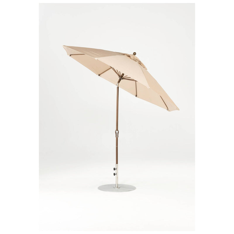 9 Ft Octagonal Frankford Patio Umbrella- Crank Auto-Tilt- Matte Bronze Frame