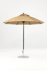 9 Ft Octagonal Frankford Patio Umbrella- Crank Lift- Matte Black Frame