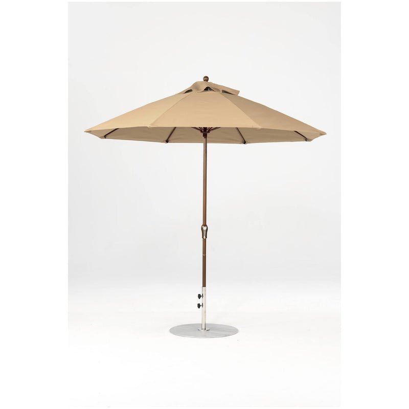 9 Ft Octagonal Frankford Patio Umbrella- Crank Lift- Matte Bronze Frame