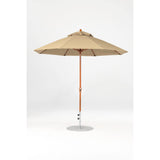 9 Ft Octagonal Frankford Patio Umbrella- Crank Lift- Wood Grain Frame