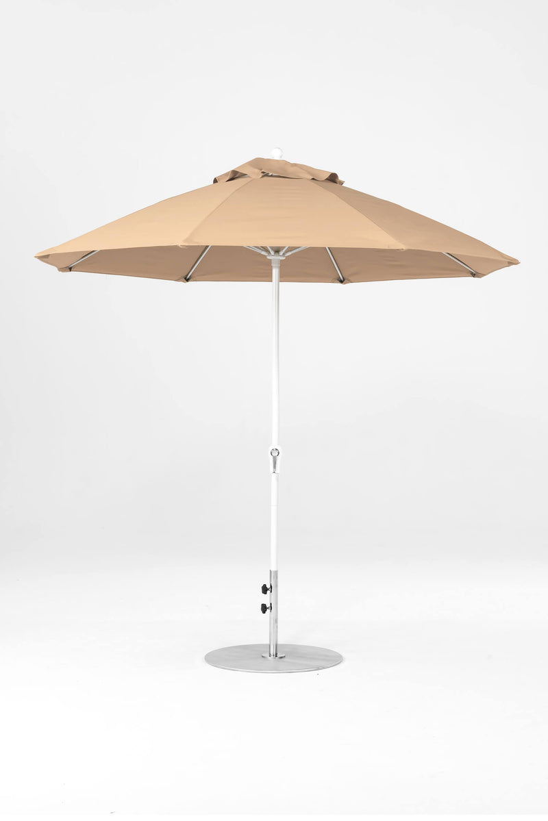 9 Ft Octagonal Frankford Patio Umbrella- Crank Lift- Matte White Frame
