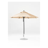 9 Ft Octagonal Frankford Patio Umbrella- Pulley Lift- Matte Black Frame
