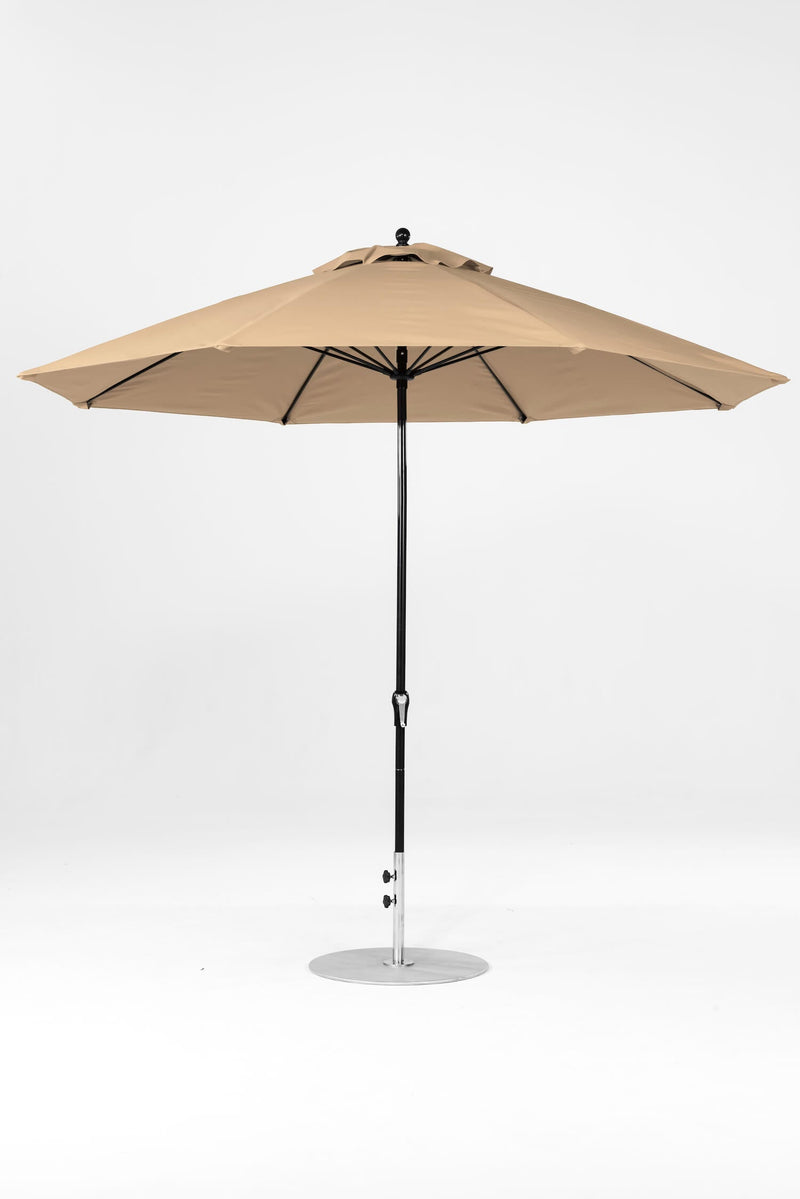11 Ft Octagonal Frankford Patio Umbrella- Crank Lift- Matte Black Frame