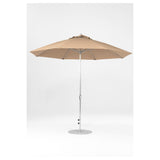 11 Ft Octagonal Frankford Patio Umbrella- Crank Lift- Polished Silver Anodized Frame
