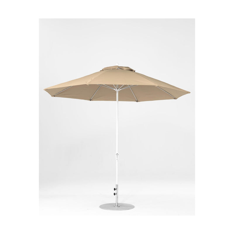 11 Ft Octagonal Frankford Patio Umbrella- Crank Lift- Matte White Frame
