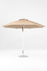 11 Ft Octagonal Frankford Patio Umbrella- Pulley Lift- Matte White Frame