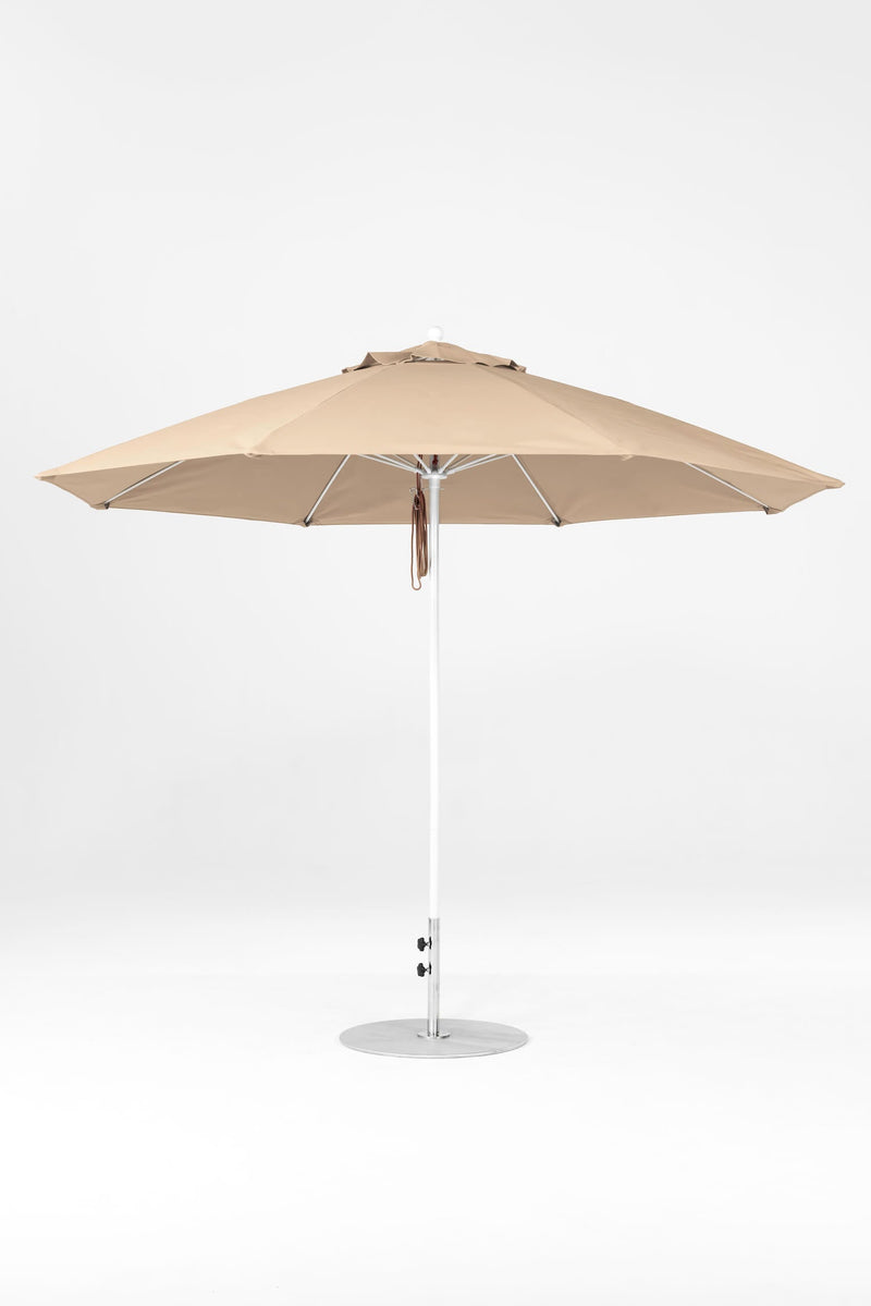 11 Ft Octagonal Frankford Patio Umbrella- Pulley Lift- Matte White Frame