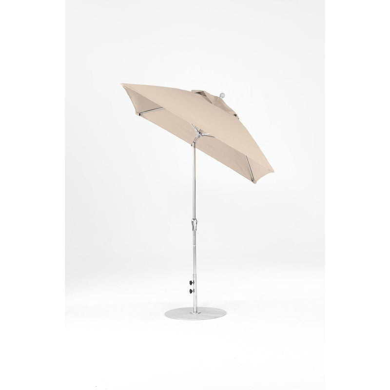 6.5 Ft Frankford Square Patio Umbrella- Crank Auto-Tilt- Matte Silver Frame
