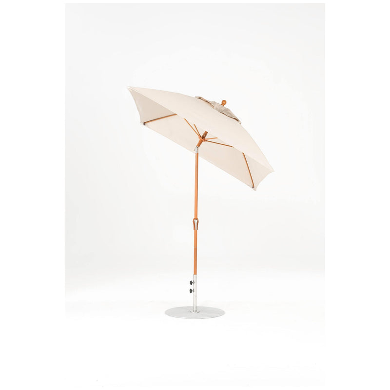 6.5 Ft Frankford Square Patio Umbrella- Crank Auto-Tilt- Wood Grain Frame