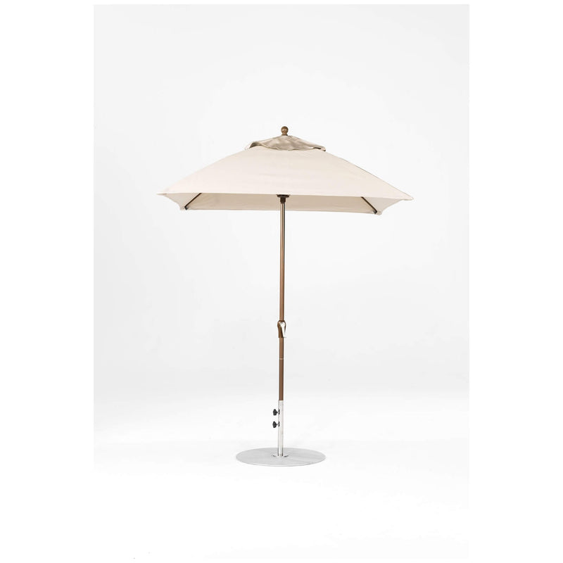 6.5 Ft Square Frankford Patio Umbrella- Crank Lift- Matte Bronze Frame