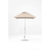 6.5 Ft Square Frankford Outdoor Patio Umbrella- Crank Lift- Matte Silver Frame