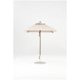 6.5 Ft Square Frankford Patio Umbrella- Pulley Lift- Matte Bronze Frame