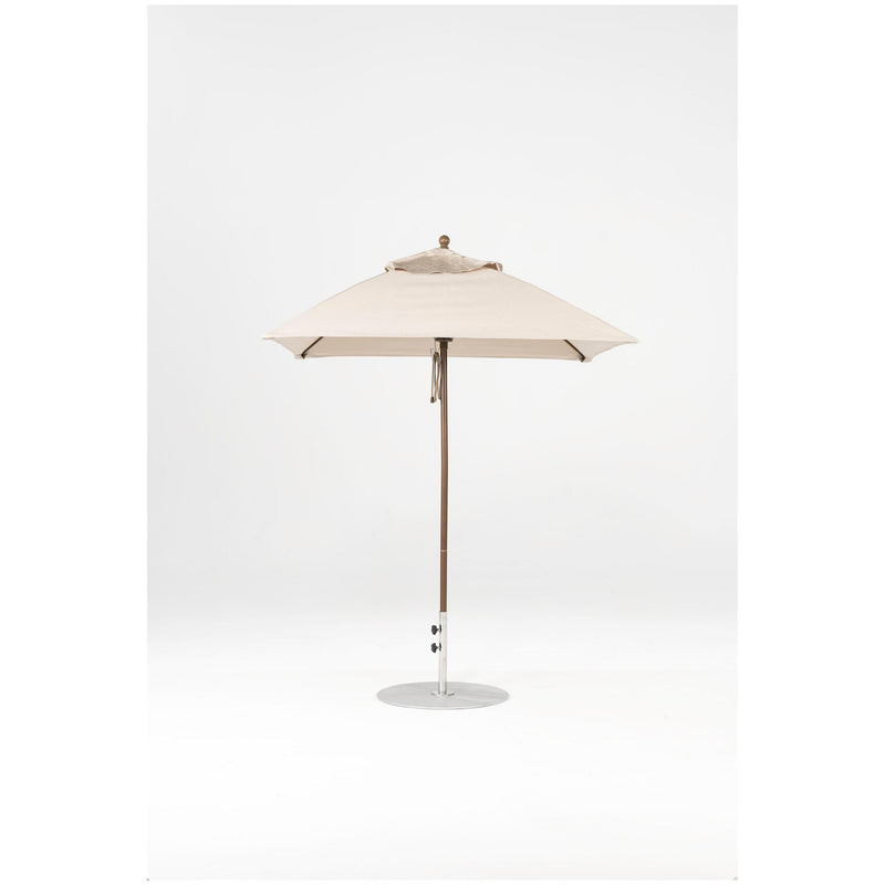 6.5 Ft Square Frankford Patio Umbrella- Pulley Lift- Matte Bronze Frame