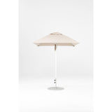6.5 Ft Square Frankford Patio Umbrella- Pulley Lift- Matte White Frame