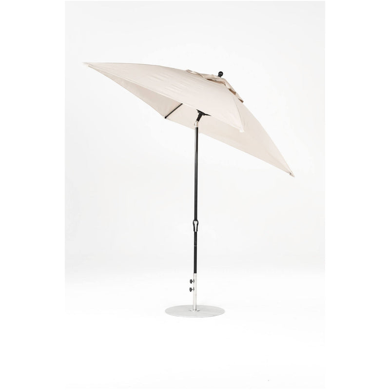 7.5 Ft Frankford Square Patio Umbrella- Crank Auto-Tilt- Matte Black Frame